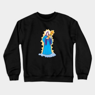 Saint holding a skateboard Crewneck Sweatshirt